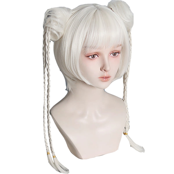 White hair bag styling wig  KF83274