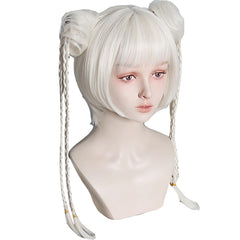 White hair bag styling wig  KF83274