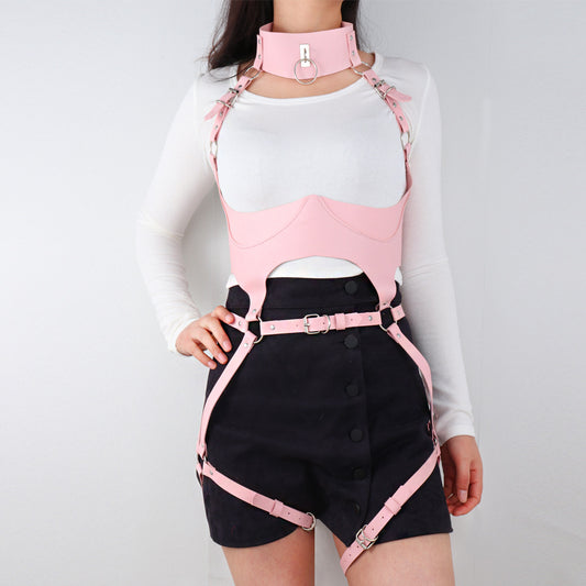 Pink Leather Suit  KF83567