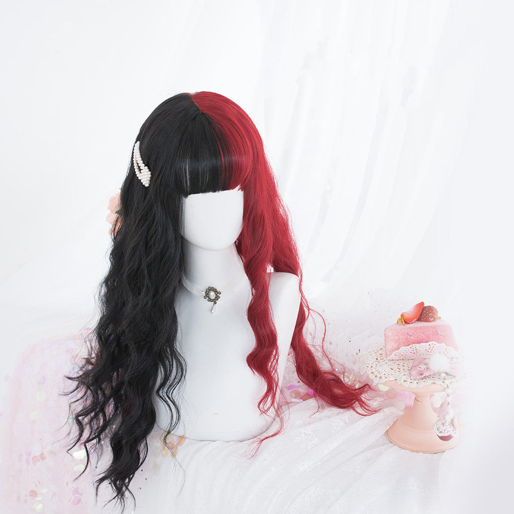 Cosplay mixed color long hair wig   KF82181