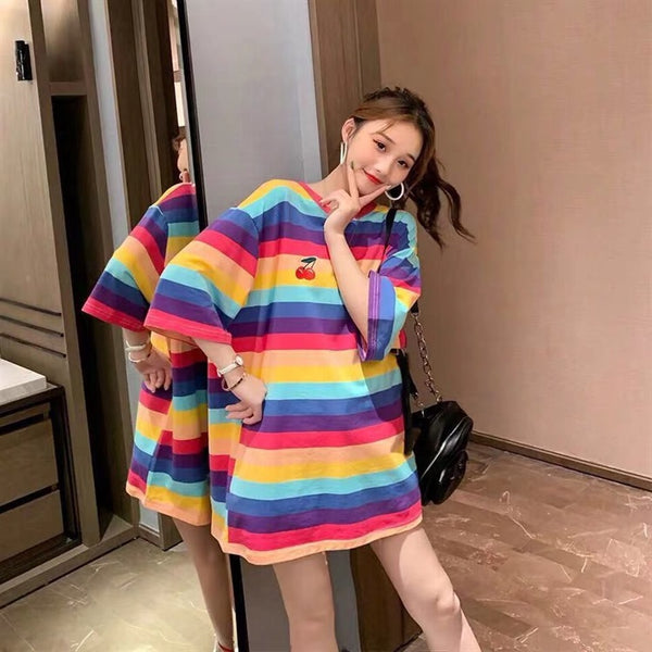 Rainbow Striped T-Shirt KF90714