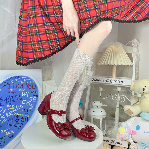 Lolita bow heels   KF90043