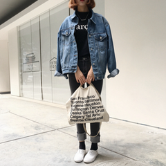 Dark Blue Denim Jacket KF30113