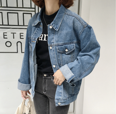 Dark Blue Denim Jacket KF30113