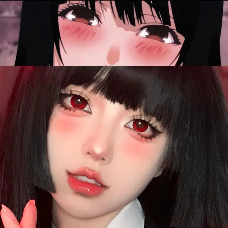 Anime cosplay red contact lenses (two pieces)  KF1198