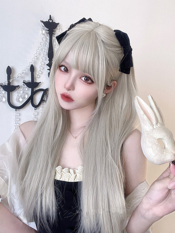 unzzy gray white wig KF50036