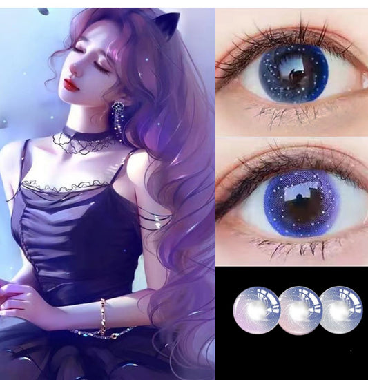 galaxy purple Contact Lenses (Two Pieces)  KF8001