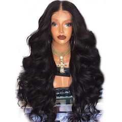 black long curly wig  KF83016