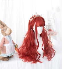 Red Long Curly Wig KF20359