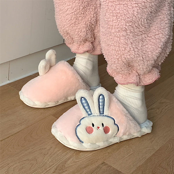 Plush rabbit cotton slippers KF82509