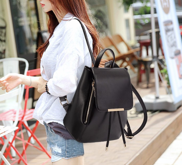 Leather Tassel Backpack KF30079