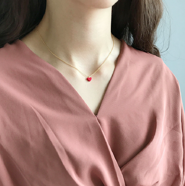 Red Heart Necklace KF2082