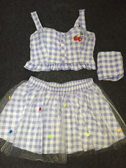 Pastel Blue Dolly Swimsuit KF30181