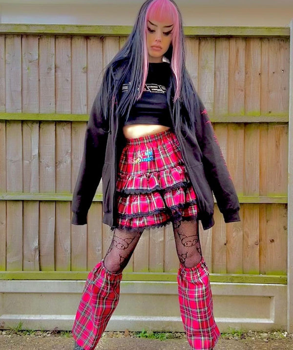 Harajuku Red Plaid Skirt KF81885